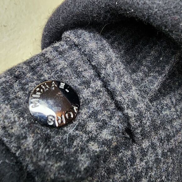 Michael Kors Wool Coat Womens 10 Hooded Pockets NWT $360 Dark Gray - Picture 8 of 14